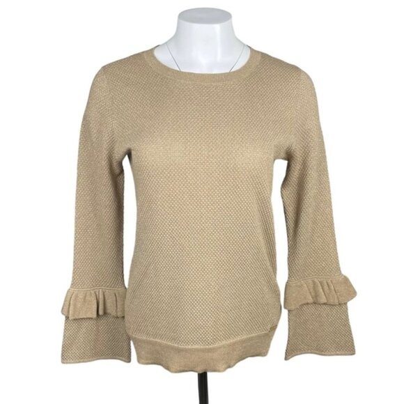 MICHAEL Michael Kors Metallic Shimmering Textured Top Sz Small - Picture 1 of 4